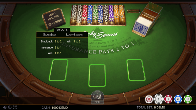 Blackjack Lucky Sevens - скриншот 1